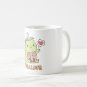 かわいい小さなボバソーボバ恐竜 コーヒーマグカップ (正面右)