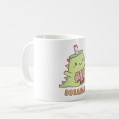かわいい小さなボバソーボバ恐竜 コーヒーマグカップ (正面左)