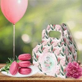 かわいい小さなマウスが彼女の方法で女の子の赤ちゃんシャワー フェイバーボックス