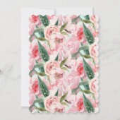 かわいい小さなマウスが彼女の方法で女の子の赤ちゃんシャワー 招待状 (裏面)