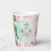 かわいい小さなマウスが彼女の方法で女の子の赤ちゃんシャワー 紙コップ (裏面)