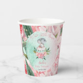 かわいい小さなマウスが彼女の方法で女の子の赤ちゃんシャワー 紙コップ (正面)