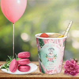 かわいい小さなマウスが彼女の方法で女の子の赤ちゃんシャワー 紙コップ