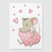 かわいい小さなマウスとピンクのハート (正面)