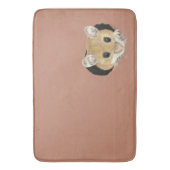 かわいい小さなマウスの水の色の動物 バスマット (正面縦)