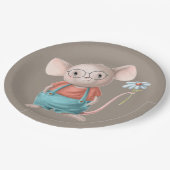 かわいい小さなマウス動物の漫画 ペーパープレート (アングル)