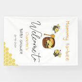 かわいい小さなミツバチと甘い蜂蜜の赤ちゃんシャワー 横断幕 (横)