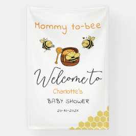 かわいい小さなミツバチと甘い蜂蜜の赤ちゃんシャワー 横断幕