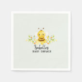 かわいい小さなミツバチ赤ちゃんシャワーカスタム スタンダードカクテルナプキン (正面)