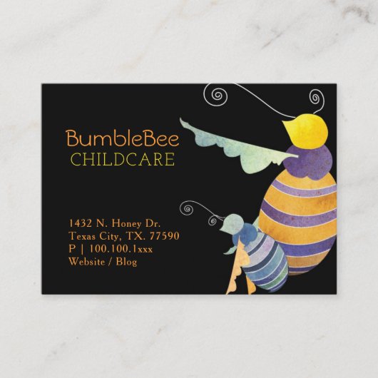 かわいい小さなミツバチ 名刺 (正面)