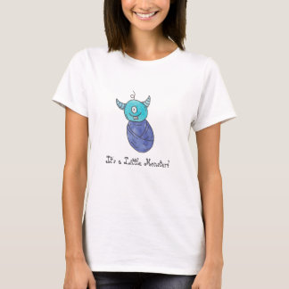 かわいい小さなモンスターの性別お披露目ボーイTシャツ Tシャツ
