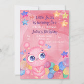 かわいい小さなモンスターの誕生日の招待状 招待状 (正面)