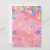 かわいい小さなモンスターの誕生日の招待状 招待状 (裏面)