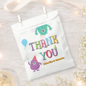 かわいい小さなモンスターの誕生日パーティーありがとう フェイバーバッグ (クリップ留めされた状態)