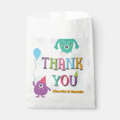 かわいい小さなモンスターの誕生日パーティーありがとう フェイバーバッグ (正面)