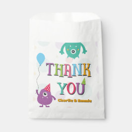 かわいい小さなモンスターの誕生日パーティーありがとう フェイバーバッグ