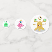 かわいい小さなモンスターの誕生日パーティーの装飾 コンフェッティ (裏面)