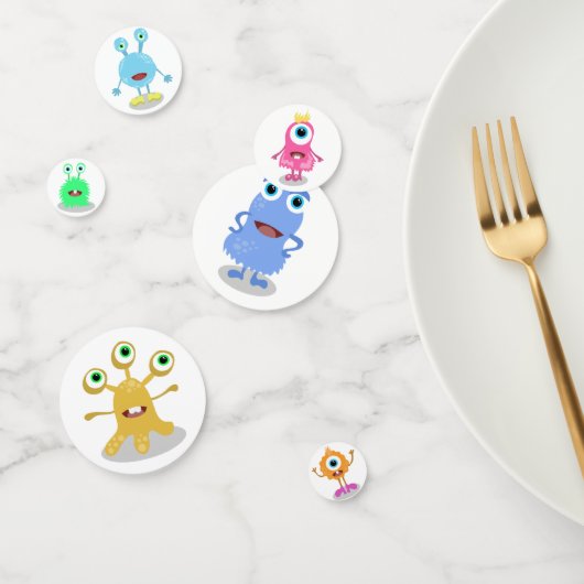 かわいい小さなモンスターの誕生日パーティーの装飾 コンフェッティ (グループ)