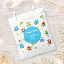 かわいい小さなモンスターをテーマにした誕生日パーティー フェイバーバッグ