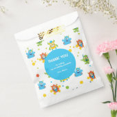 かわいい小さなモンスターをテーマにした誕生日パーティー フェイバーバッグ (封をした状態)