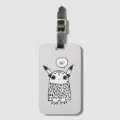 かわいい小さなモンスターアニメ ラゲッジタグ (正面縦)