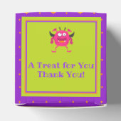 かわいい小さなモンスターグリーンキッズハロウィーン フェイバーボックス (上部)