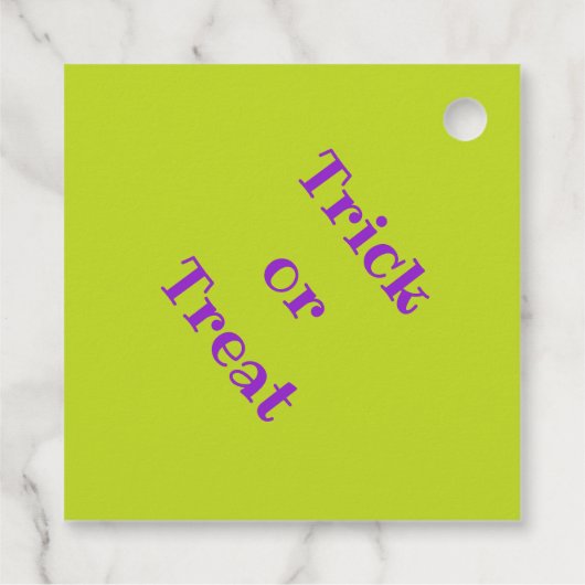 かわいい小さなモンスターグリーンハローウィンパーティの好意T フェイバータグ (裏面)