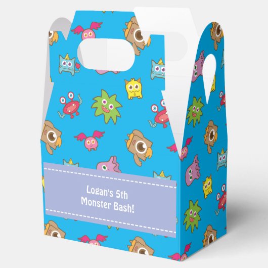 かわいい小さなモンスターパターン誕生日パーティー フェイバーボックス (オープン)