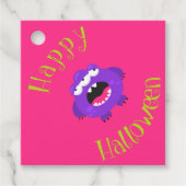 かわいい小さなモンスターパープルハローウィンパーティの好意T フェイバータグ (正面)