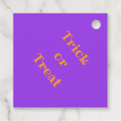 かわいい小さなモンスターパープルハローウィンパーティ フェイバータグ (裏面)