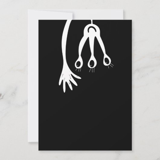 かわいい小さなモンスター少年たち最初の誕生日の招待 招待状 (裏面)