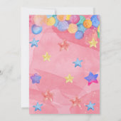 かわいい小さなモンスター誕生日パーティーの招待状 招待状 (裏面)