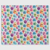 かわいい小さなモンスター3 - ラッピングペーパー (フラット)