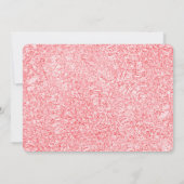 かわいい小さなユニコーンとレインボー金ゴールドグリッター 招待状 (裏面)