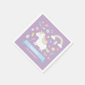 かわいい小さなユニコーン女の子の誕生日パーティー用品 スタンダードカクテルナプキン (角)