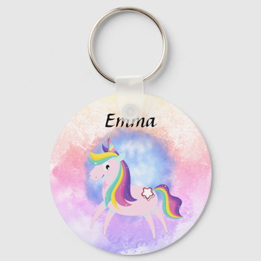 かわいい小さなユニコーン キーホルダー (正面)
