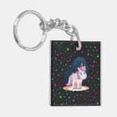 かわいい小さなユニコーン キーホルダー (正面左)