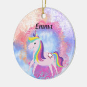 かわいい小さなユニコーン セラミックオーナメント (左)