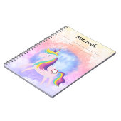 かわいい小さなユニコーン ノートブック (左側)