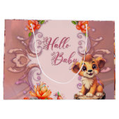 かわいい小さなライオン ラージペーパーバッグ (裏面)