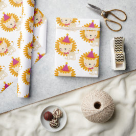 かわいい小さなライオン – 子供たち ラッピングペーパー