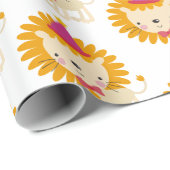 かわいい小さなライオン – 子供たち ラッピングペーパー (ロールコーナー)