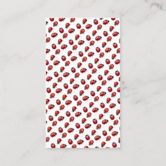 かわいい小さなラディバグ赤ちゃんシャワーおむつラッフル エンクロージャーカード (裏面)