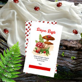 かわいい小さなラディバグ赤ちゃんシャワーおむつラッフル エンクロージャーカード