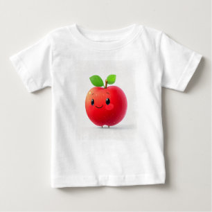 かわいい小さなリンゴ ベビーTシャツ