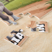 かわいい小さなロバパーソナライズされたー ジグソーパズル (側面)