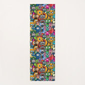 かわいい小さなロボットのパターン ヨガマット (正面)