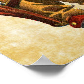 かわいい小さなヴィンテージカウボーイ ポスター (角)