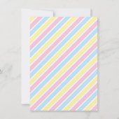 かわいい小さな一角虹の女の子の誕生日パーティー 招待状 (裏面)