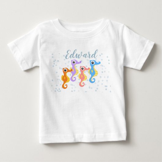 かわいい小さな乗馬 ベビーTシャツ (正面)
